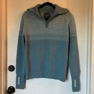 Ulvang ullgenser 100% wool Alta half zip pullover Sweater blue women’s large